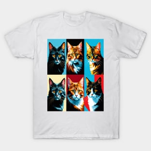 Pop Art Cat Portraits T-Shirt